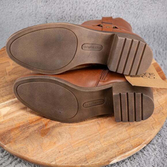 FRYE & CO Elodie Harness Ankle Boots Moto Brush Brown Women's 6.5 M - Picture 7 of 7